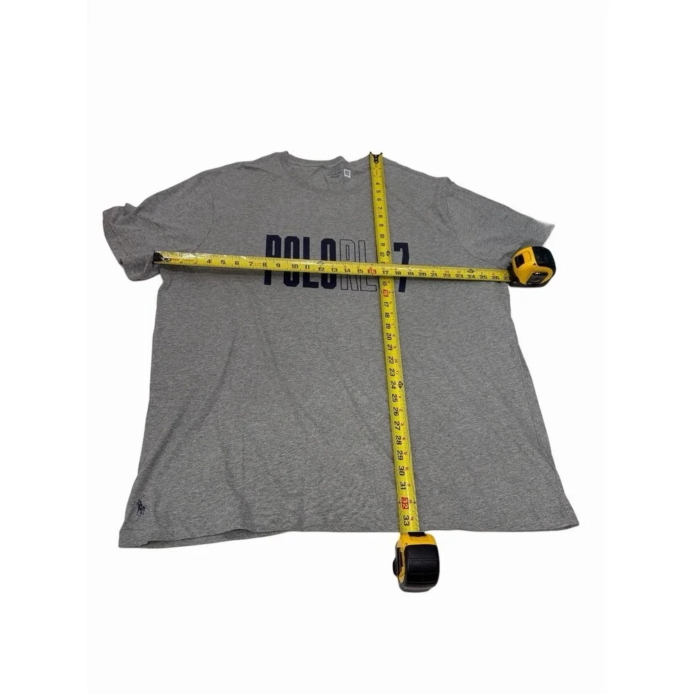 Polo Ralph Lauren M Print Shop‎ Graphic Logo T-Shirt Grey 2XB NWT
